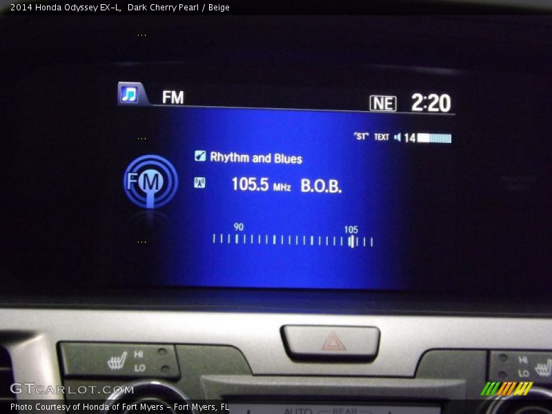 Dark Cherry Pearl / Beige 2014 Honda Odyssey EX-L