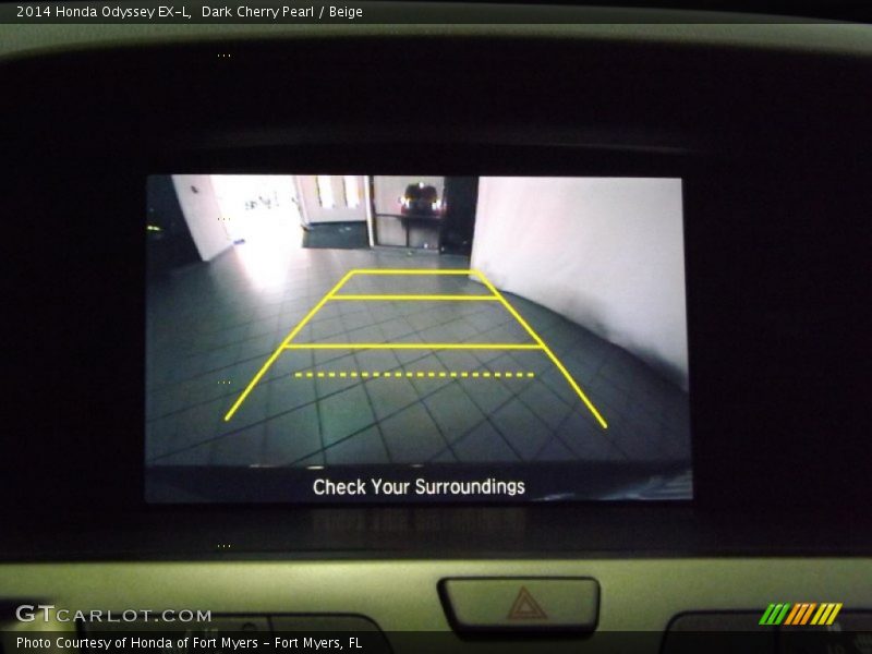 Dark Cherry Pearl / Beige 2014 Honda Odyssey EX-L