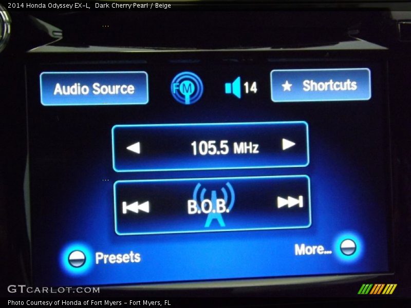 Dark Cherry Pearl / Beige 2014 Honda Odyssey EX-L