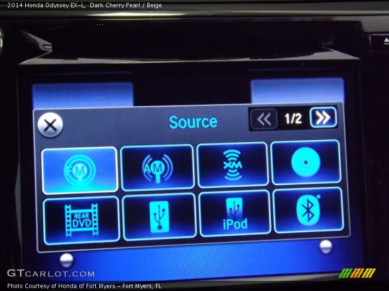 Dark Cherry Pearl / Beige 2014 Honda Odyssey EX-L