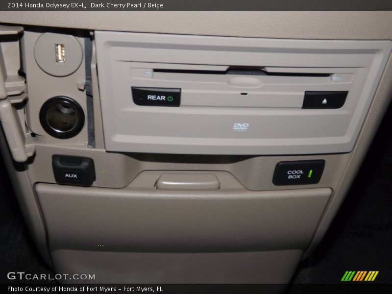 Dark Cherry Pearl / Beige 2014 Honda Odyssey EX-L