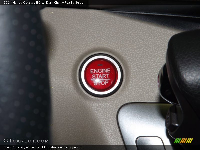 Dark Cherry Pearl / Beige 2014 Honda Odyssey EX-L