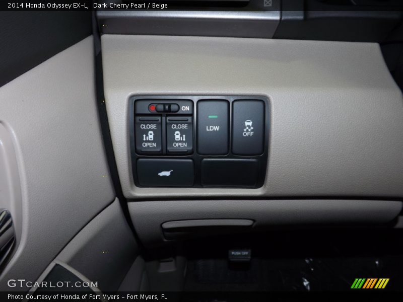 Dark Cherry Pearl / Beige 2014 Honda Odyssey EX-L