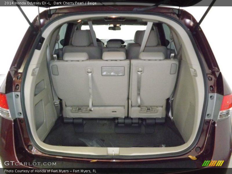 Dark Cherry Pearl / Beige 2014 Honda Odyssey EX-L