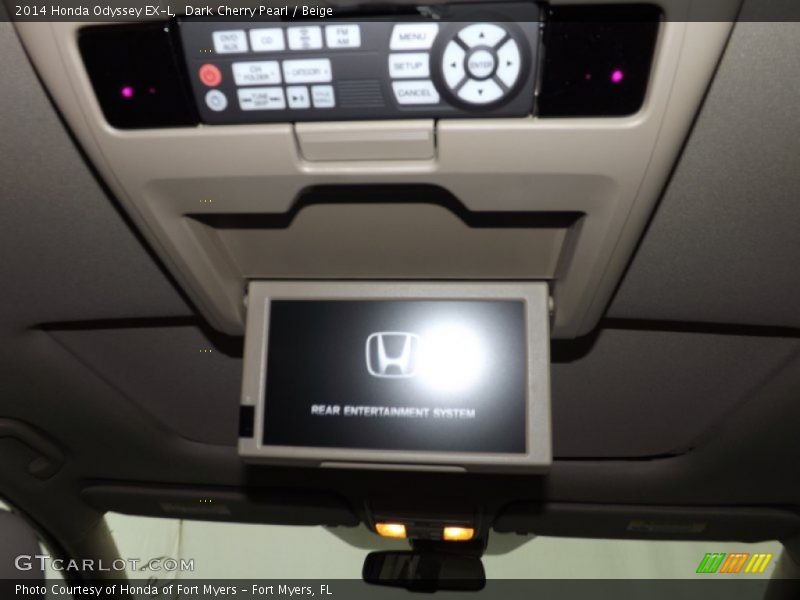 Dark Cherry Pearl / Beige 2014 Honda Odyssey EX-L