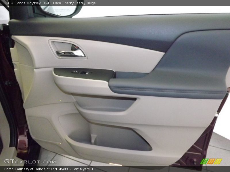 Dark Cherry Pearl / Beige 2014 Honda Odyssey EX-L