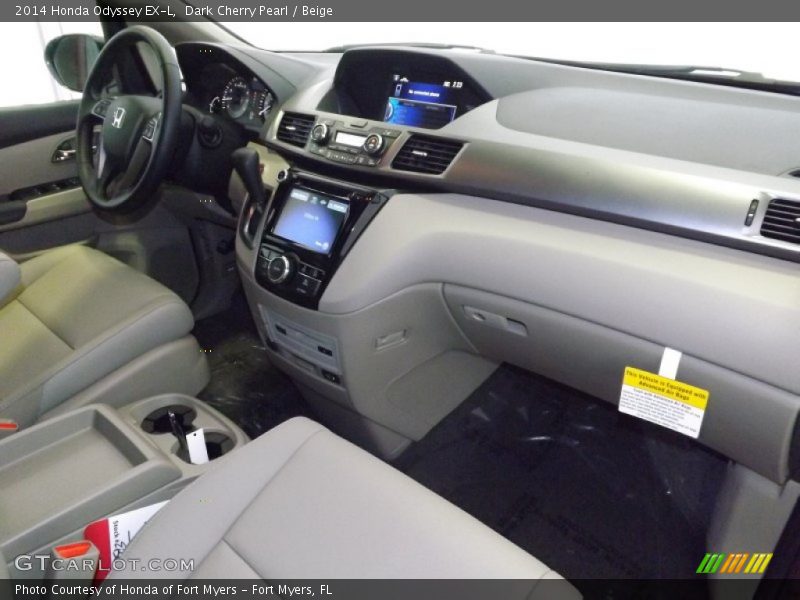 Dark Cherry Pearl / Beige 2014 Honda Odyssey EX-L