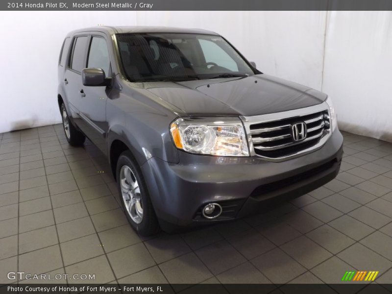 Modern Steel Metallic / Gray 2014 Honda Pilot EX