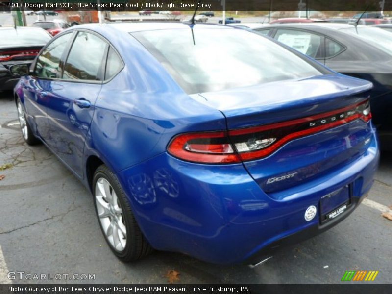 Blue Streak Pearl Coat / Black/Light Diesel Gray 2013 Dodge Dart SXT