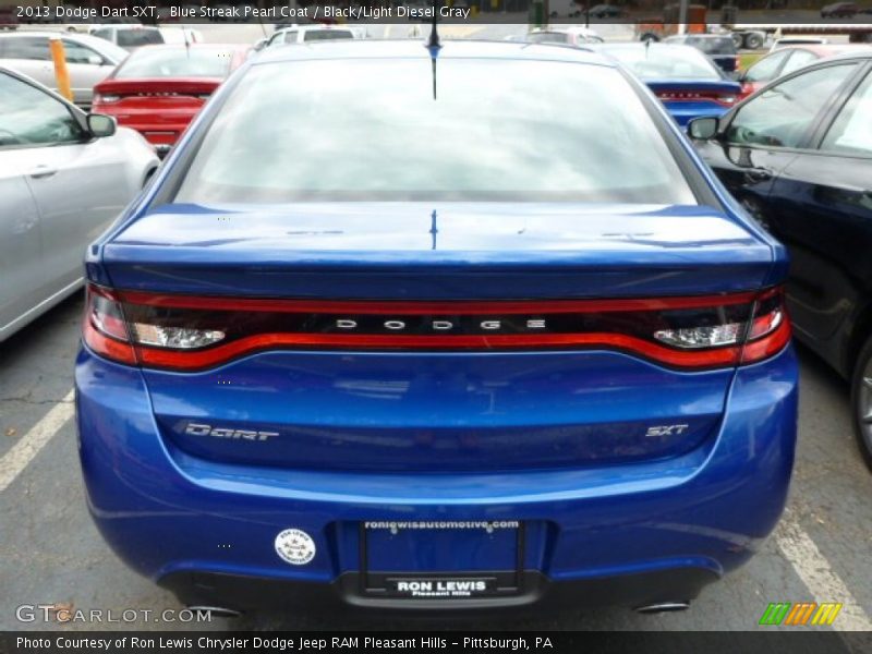 Blue Streak Pearl Coat / Black/Light Diesel Gray 2013 Dodge Dart SXT