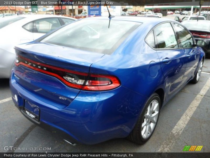 Blue Streak Pearl Coat / Black/Light Diesel Gray 2013 Dodge Dart SXT