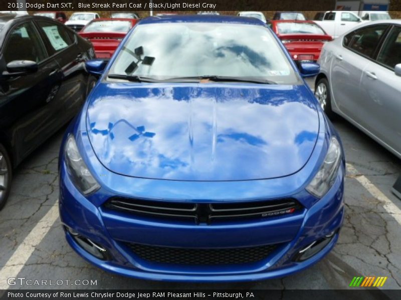 Blue Streak Pearl Coat / Black/Light Diesel Gray 2013 Dodge Dart SXT