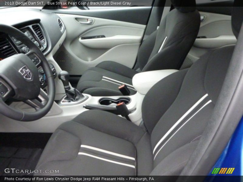 Blue Streak Pearl Coat / Black/Light Diesel Gray 2013 Dodge Dart SXT