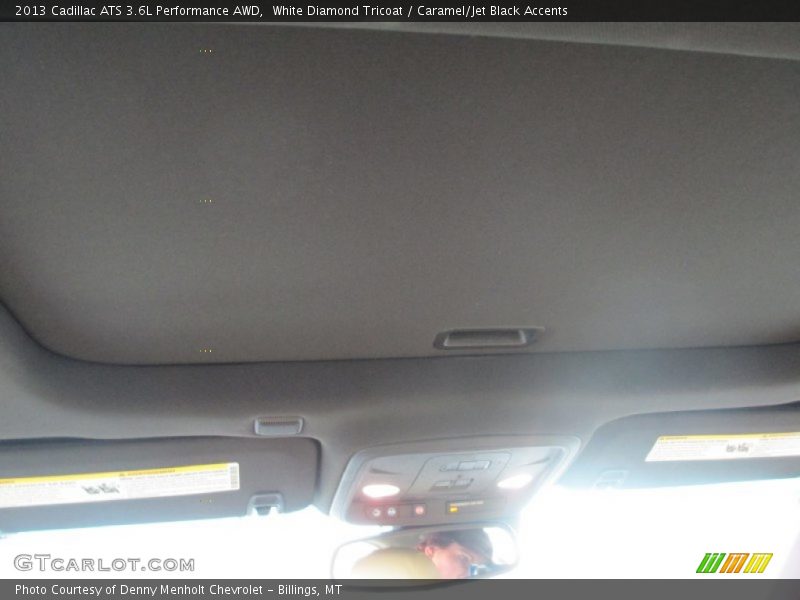 White Diamond Tricoat / Caramel/Jet Black Accents 2013 Cadillac ATS 3.6L Performance AWD