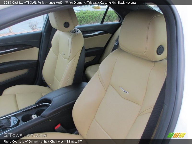 White Diamond Tricoat / Caramel/Jet Black Accents 2013 Cadillac ATS 3.6L Performance AWD