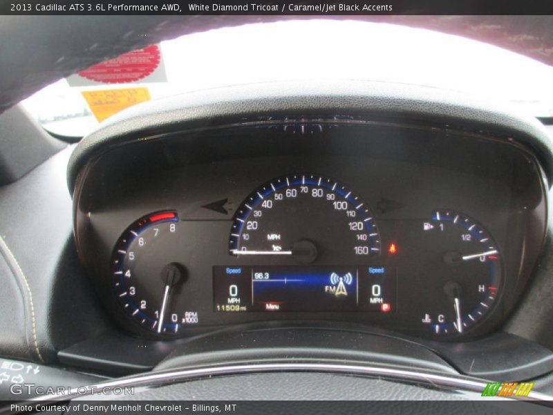 White Diamond Tricoat / Caramel/Jet Black Accents 2013 Cadillac ATS 3.6L Performance AWD