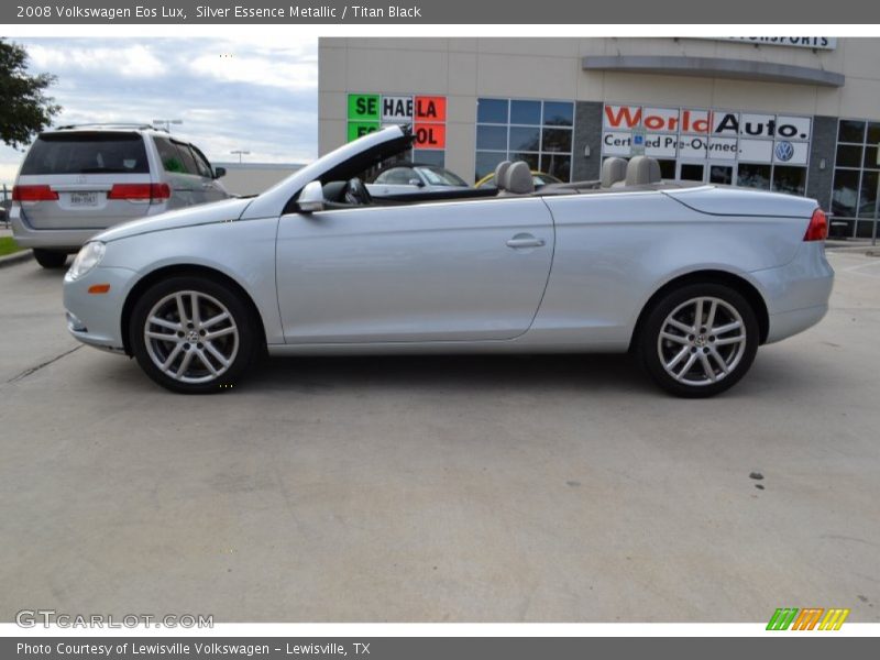 Silver Essence Metallic / Titan Black 2008 Volkswagen Eos Lux