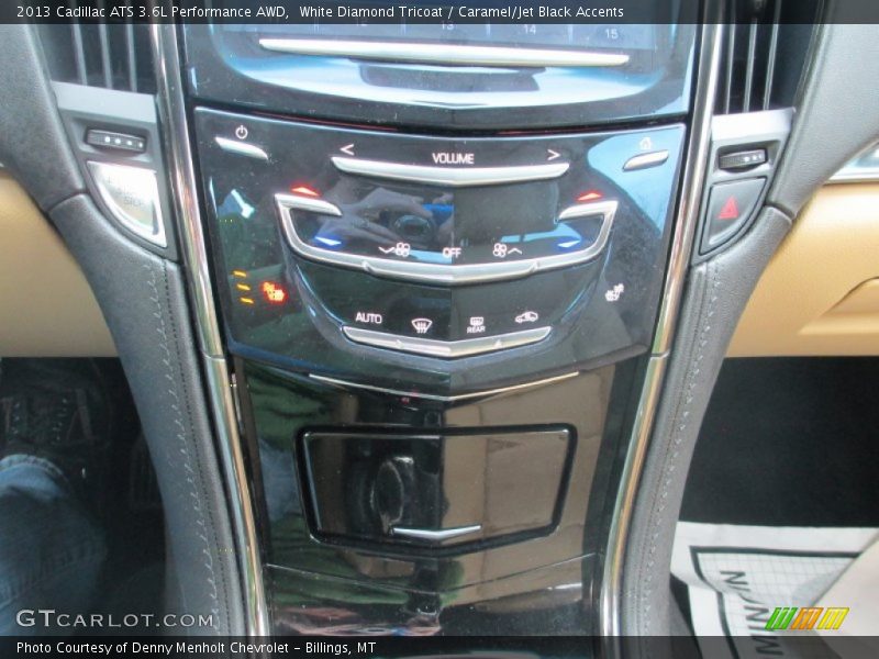 White Diamond Tricoat / Caramel/Jet Black Accents 2013 Cadillac ATS 3.6L Performance AWD