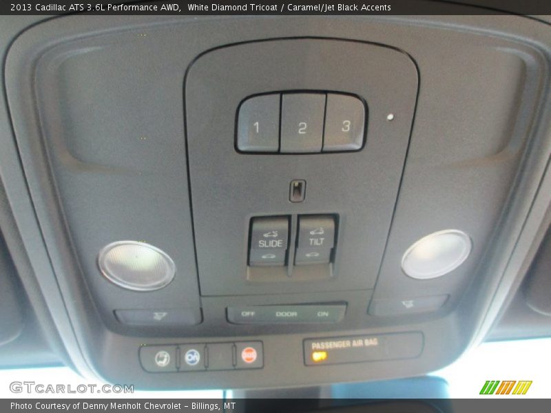 White Diamond Tricoat / Caramel/Jet Black Accents 2013 Cadillac ATS 3.6L Performance AWD