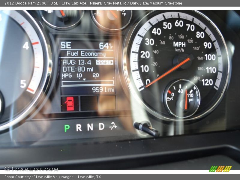 Mineral Gray Metallic / Dark Slate/Medium Graystone 2012 Dodge Ram 2500 HD SLT Crew Cab 4x4