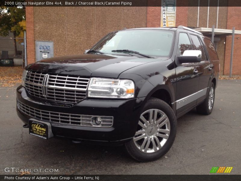 Black / Charcoal Black/Caramel Piping 2008 Lincoln Navigator Elite 4x4
