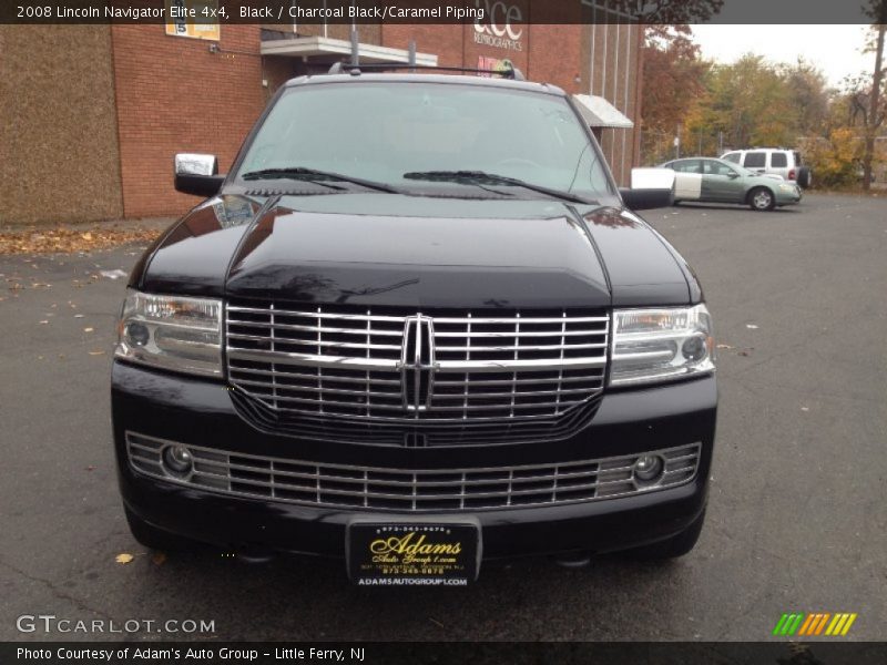 Black / Charcoal Black/Caramel Piping 2008 Lincoln Navigator Elite 4x4