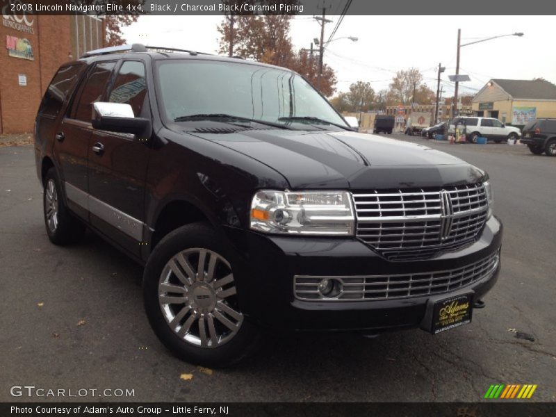 Black / Charcoal Black/Caramel Piping 2008 Lincoln Navigator Elite 4x4