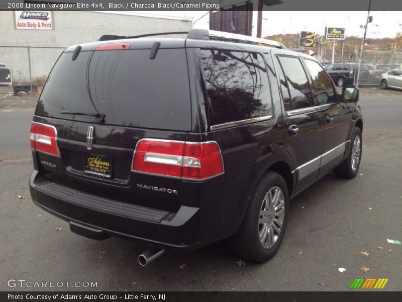 Black / Charcoal Black/Caramel Piping 2008 Lincoln Navigator Elite 4x4