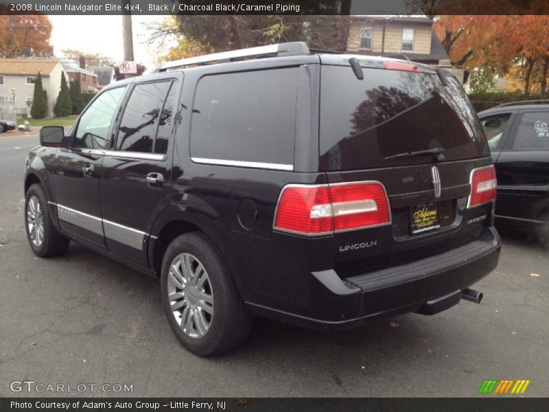 Black / Charcoal Black/Caramel Piping 2008 Lincoln Navigator Elite 4x4