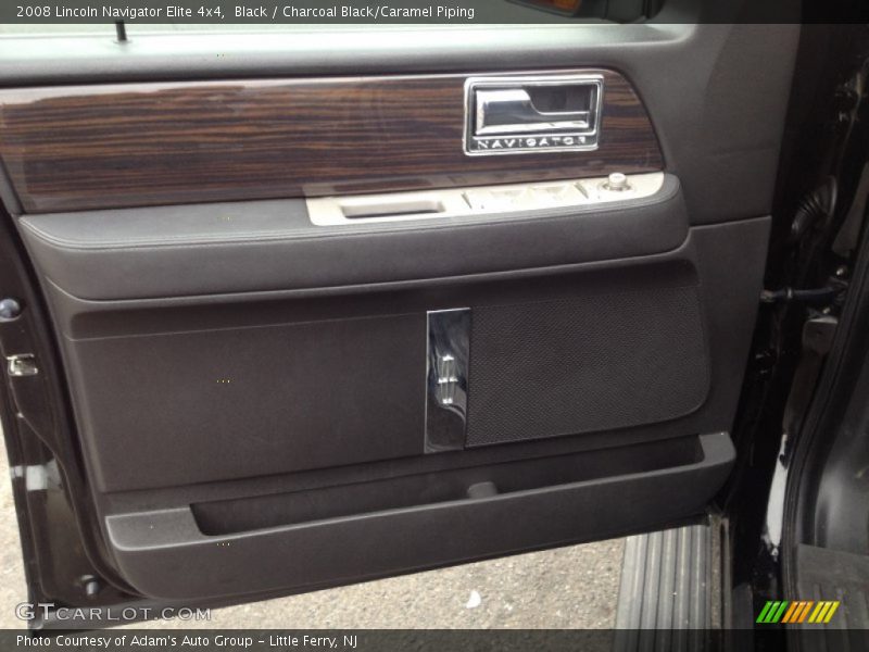 Black / Charcoal Black/Caramel Piping 2008 Lincoln Navigator Elite 4x4