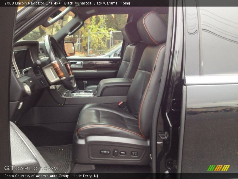 Black / Charcoal Black/Caramel Piping 2008 Lincoln Navigator Elite 4x4