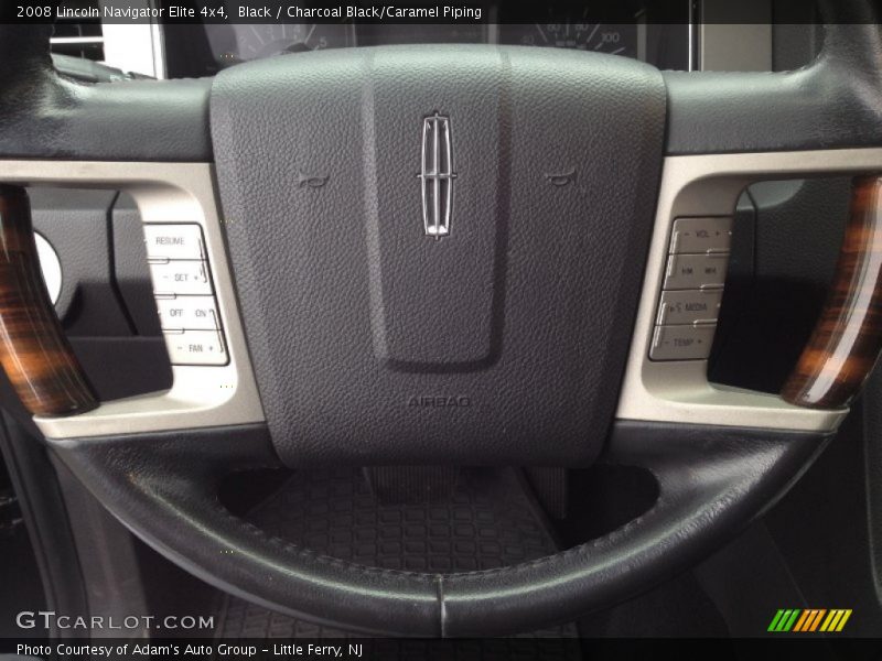 Black / Charcoal Black/Caramel Piping 2008 Lincoln Navigator Elite 4x4