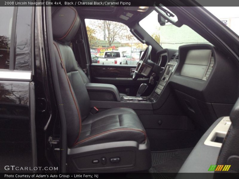 Black / Charcoal Black/Caramel Piping 2008 Lincoln Navigator Elite 4x4
