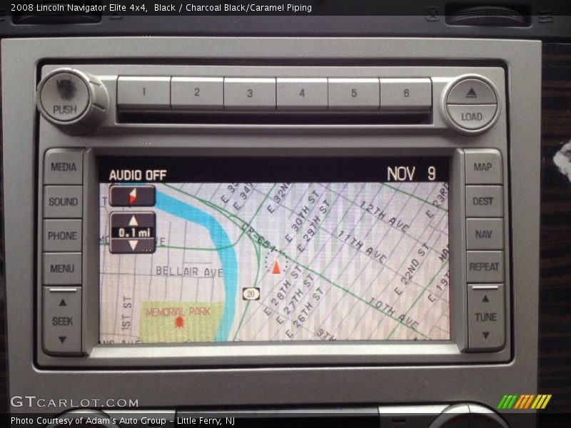 Black / Charcoal Black/Caramel Piping 2008 Lincoln Navigator Elite 4x4