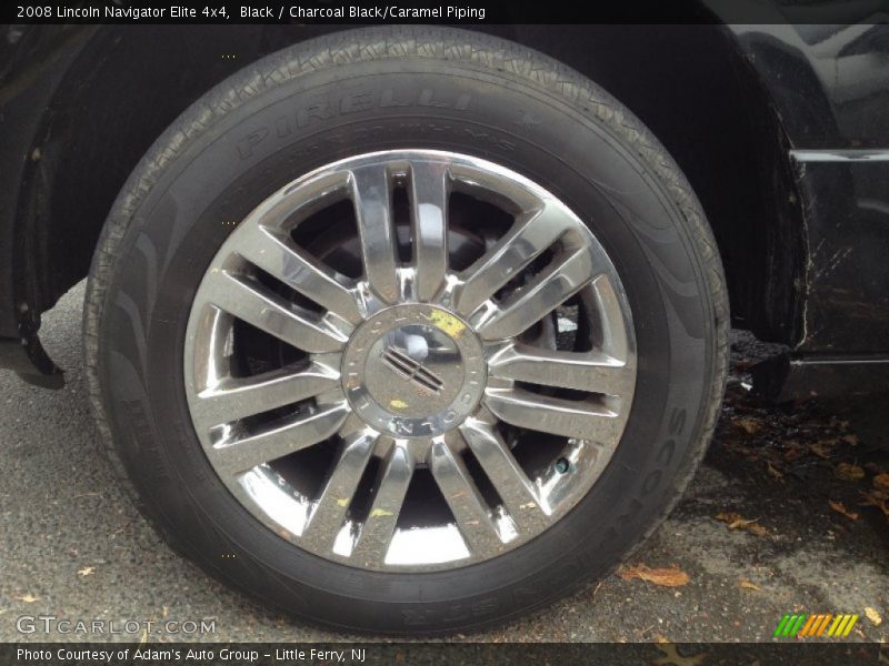 Black / Charcoal Black/Caramel Piping 2008 Lincoln Navigator Elite 4x4