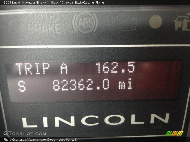 Black / Charcoal Black/Caramel Piping 2008 Lincoln Navigator Elite 4x4
