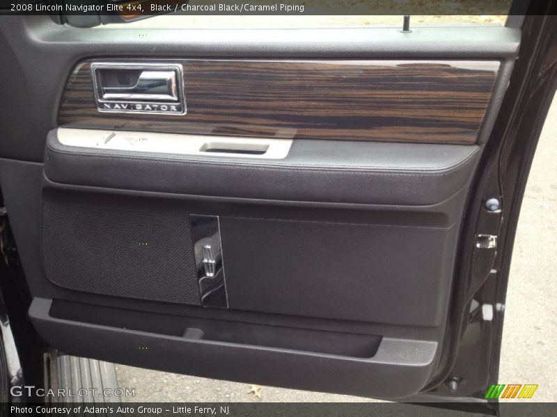 Black / Charcoal Black/Caramel Piping 2008 Lincoln Navigator Elite 4x4