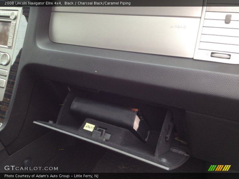 Black / Charcoal Black/Caramel Piping 2008 Lincoln Navigator Elite 4x4