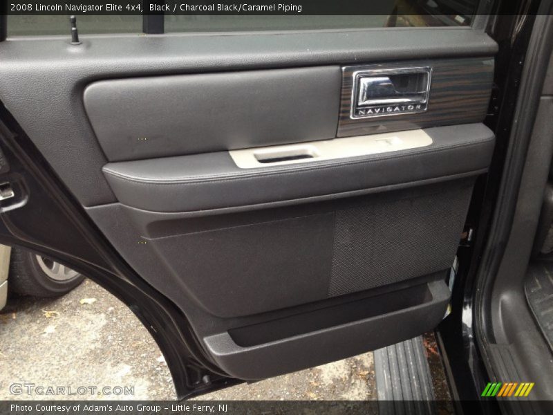 Black / Charcoal Black/Caramel Piping 2008 Lincoln Navigator Elite 4x4