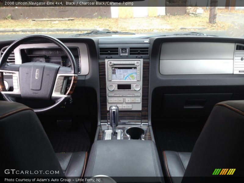 Black / Charcoal Black/Caramel Piping 2008 Lincoln Navigator Elite 4x4