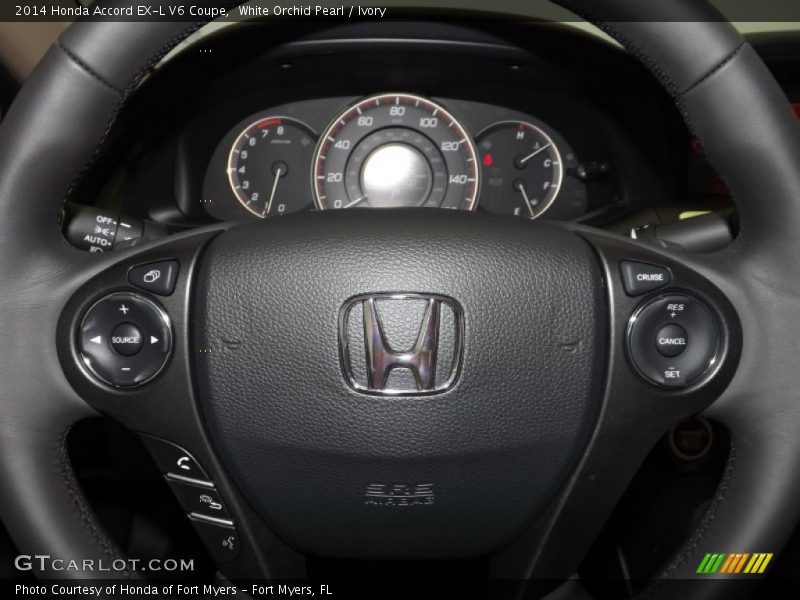 White Orchid Pearl / Ivory 2014 Honda Accord EX-L V6 Coupe