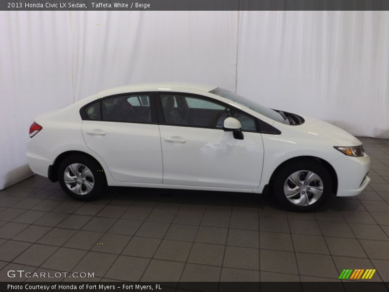 Taffeta White / Beige 2013 Honda Civic LX Sedan