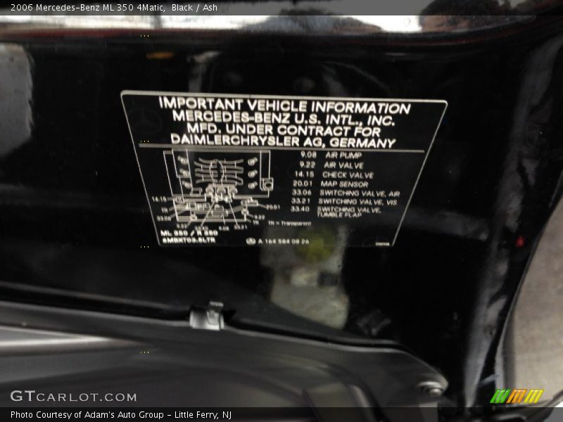 Black / Ash 2006 Mercedes-Benz ML 350 4Matic