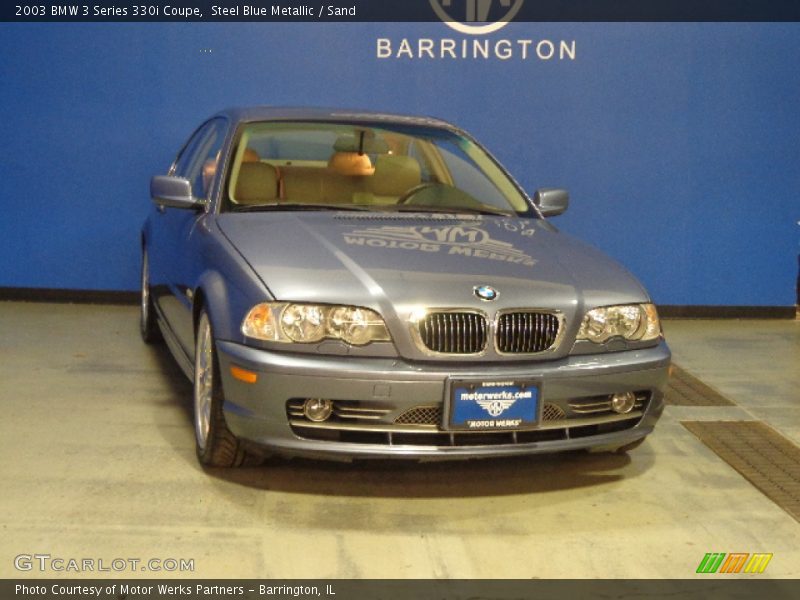 Steel Blue Metallic / Sand 2003 BMW 3 Series 330i Coupe