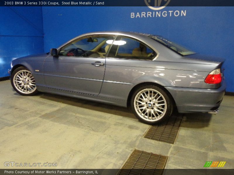 Steel Blue Metallic / Sand 2003 BMW 3 Series 330i Coupe