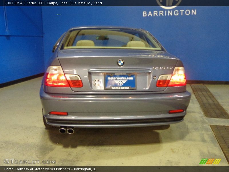 Steel Blue Metallic / Sand 2003 BMW 3 Series 330i Coupe
