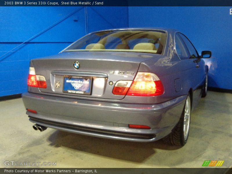 Steel Blue Metallic / Sand 2003 BMW 3 Series 330i Coupe