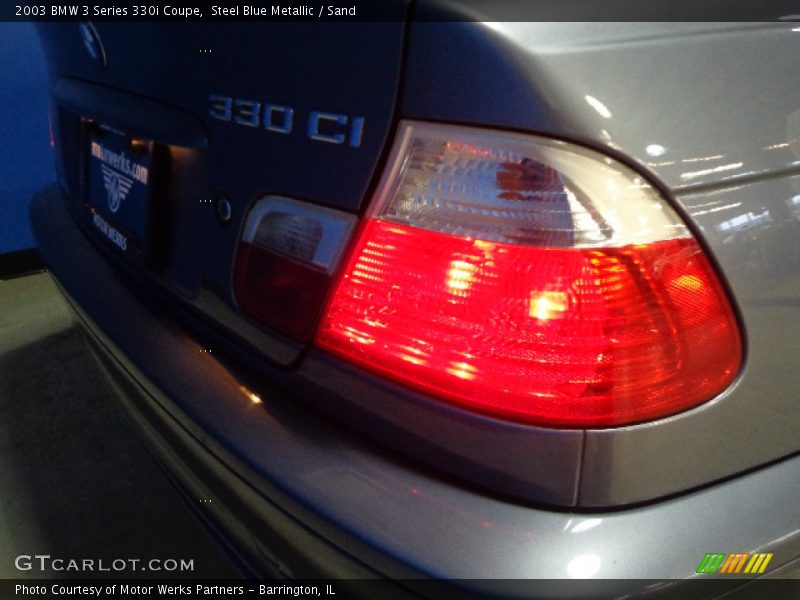 Steel Blue Metallic / Sand 2003 BMW 3 Series 330i Coupe