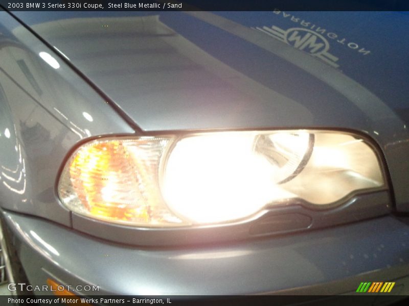 Steel Blue Metallic / Sand 2003 BMW 3 Series 330i Coupe