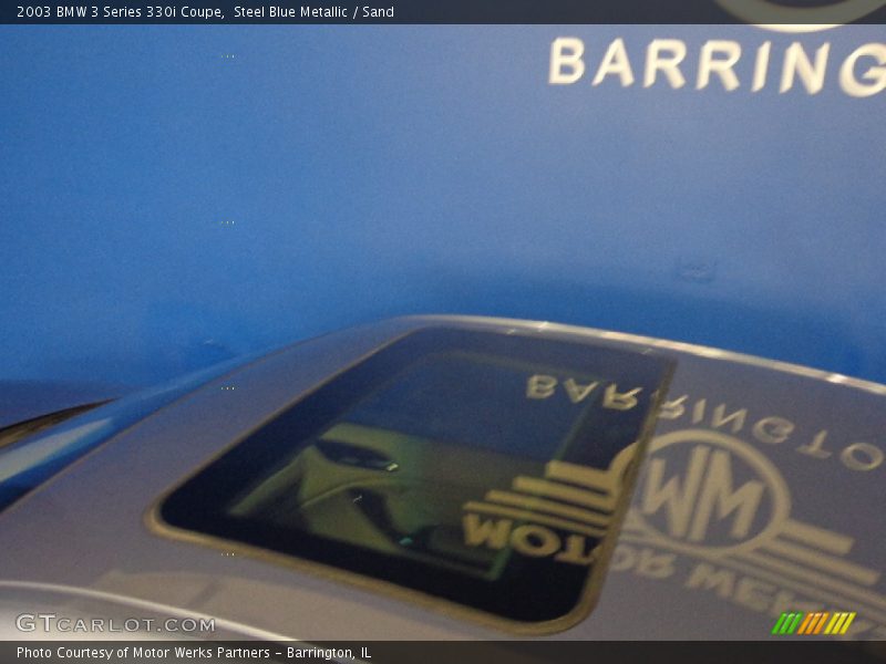 Steel Blue Metallic / Sand 2003 BMW 3 Series 330i Coupe